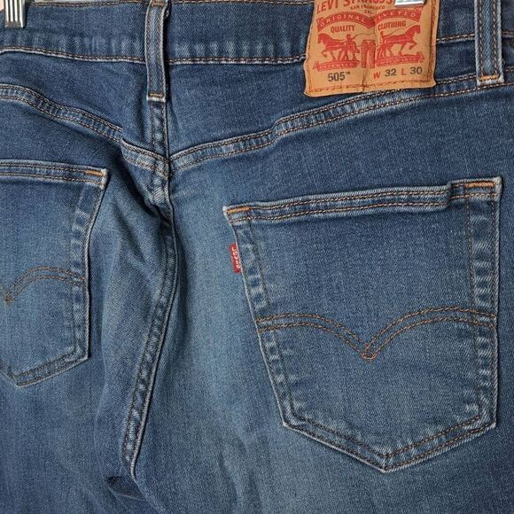 Levi's 505 Regular Fit Flex Stretch Men's Jeans size 32x30 - Picture 5 of 7